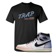 Skyline 1s T Shirt | Trap To Rise Above Poverty, Black
