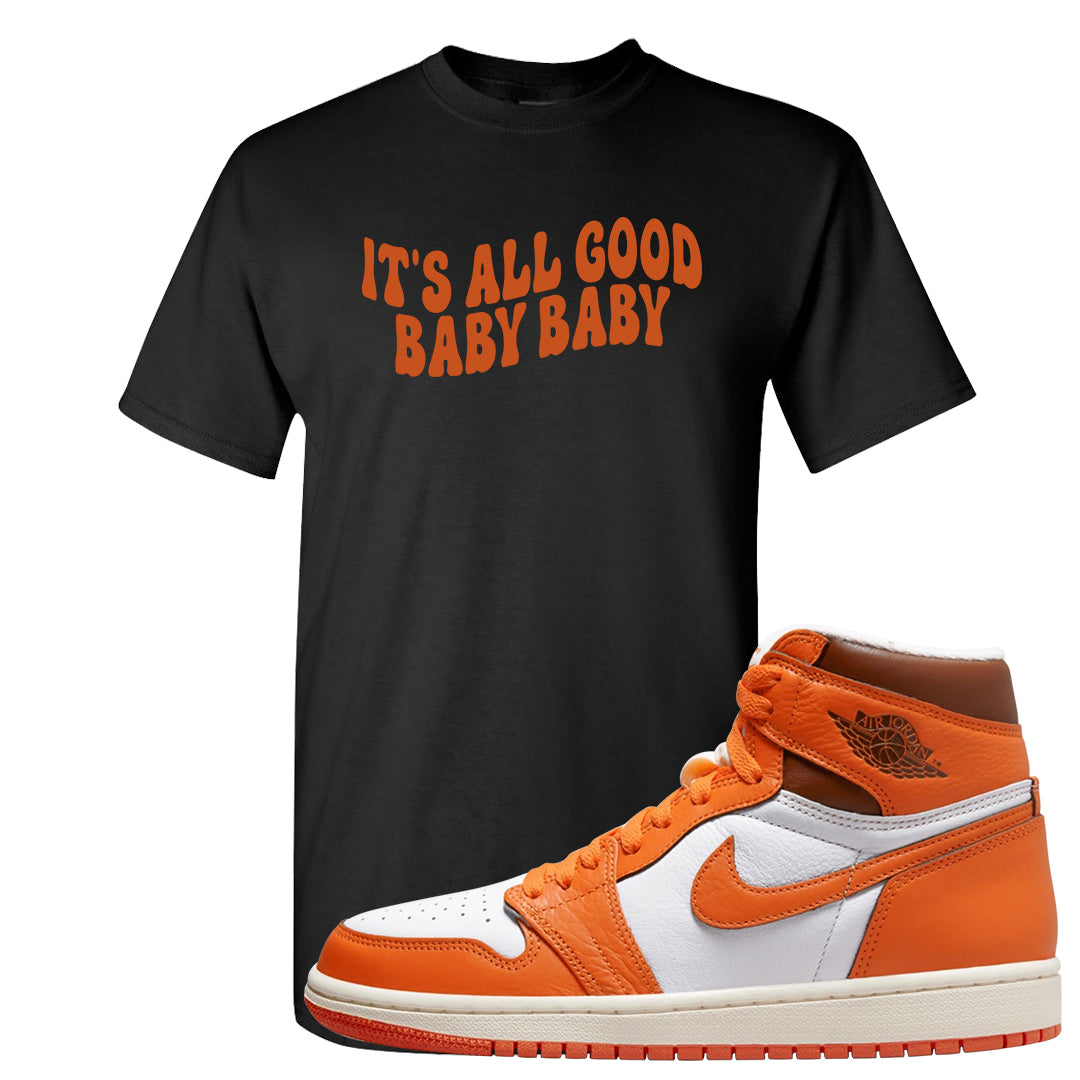 Starfish High 1s T Shirt | All Good Baby, Black