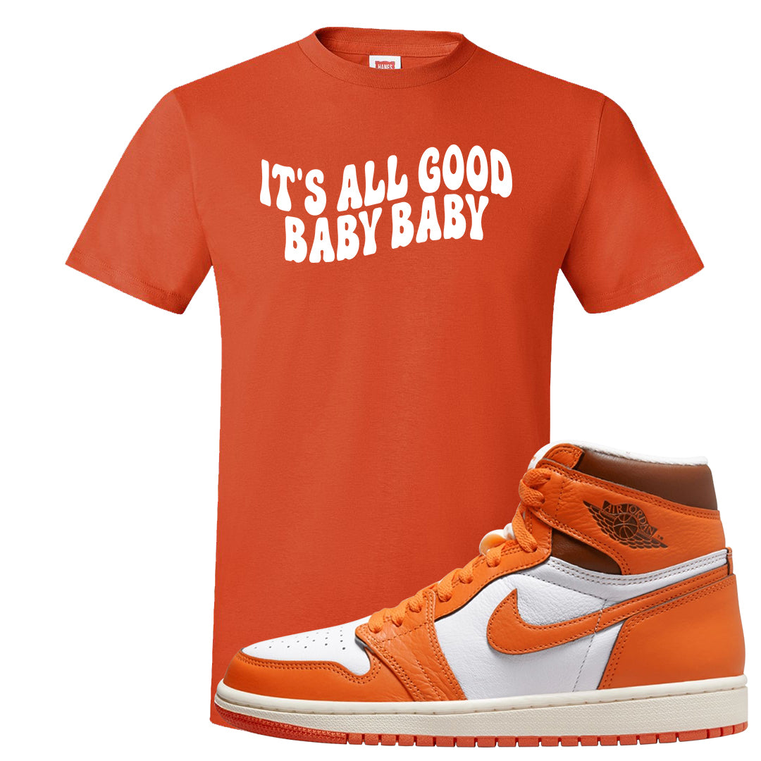 Starfish High 1s T Shirt | All Good Baby, Orange
