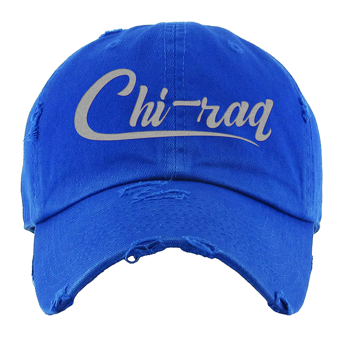 True Blue 1s Distressed Dad Hat | Chiraq, Royal