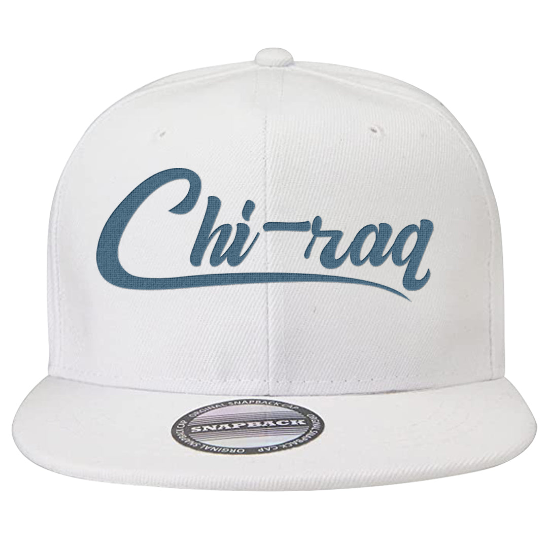True Blue 1s Snapback Hat | Chiraq, White