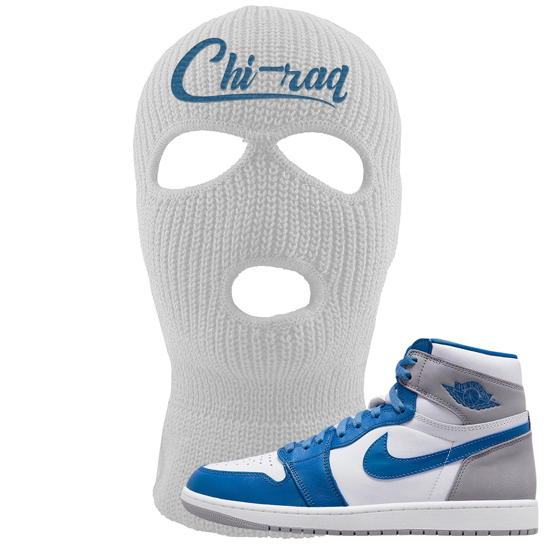 True Blue 1s Ski Mask | Chiraq, White