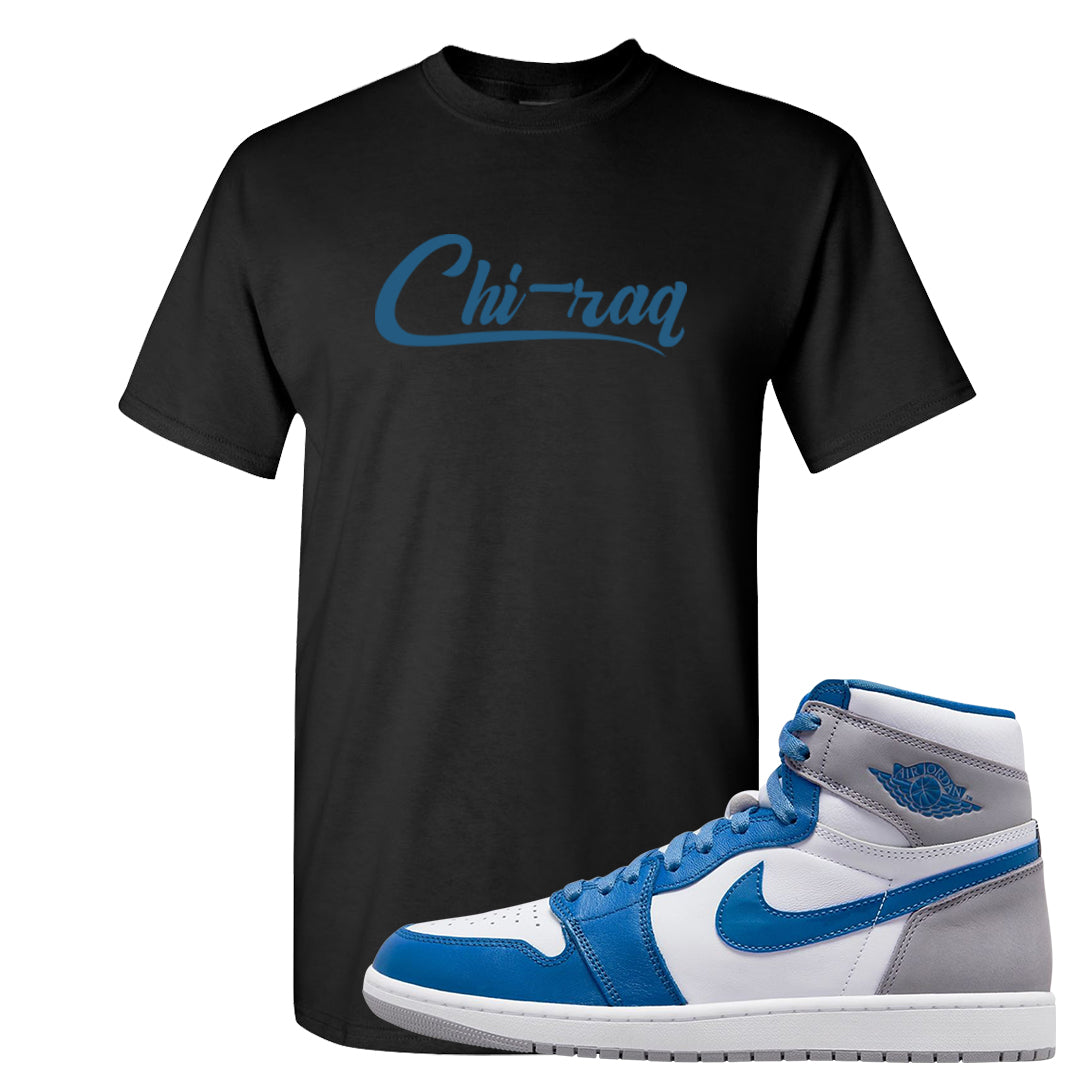 True Blue 1s T Shirt | Chiraq, Black