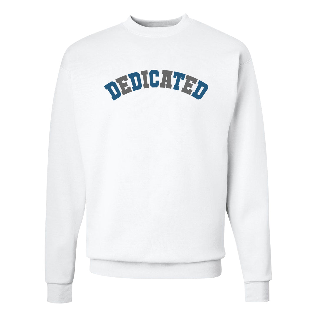 True Blue 1s Crewneck Sweatshirt | Dedicated, White