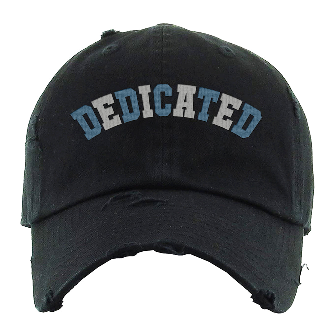 True Blue 1s Distressed Dad Hat | Dedicated, Black