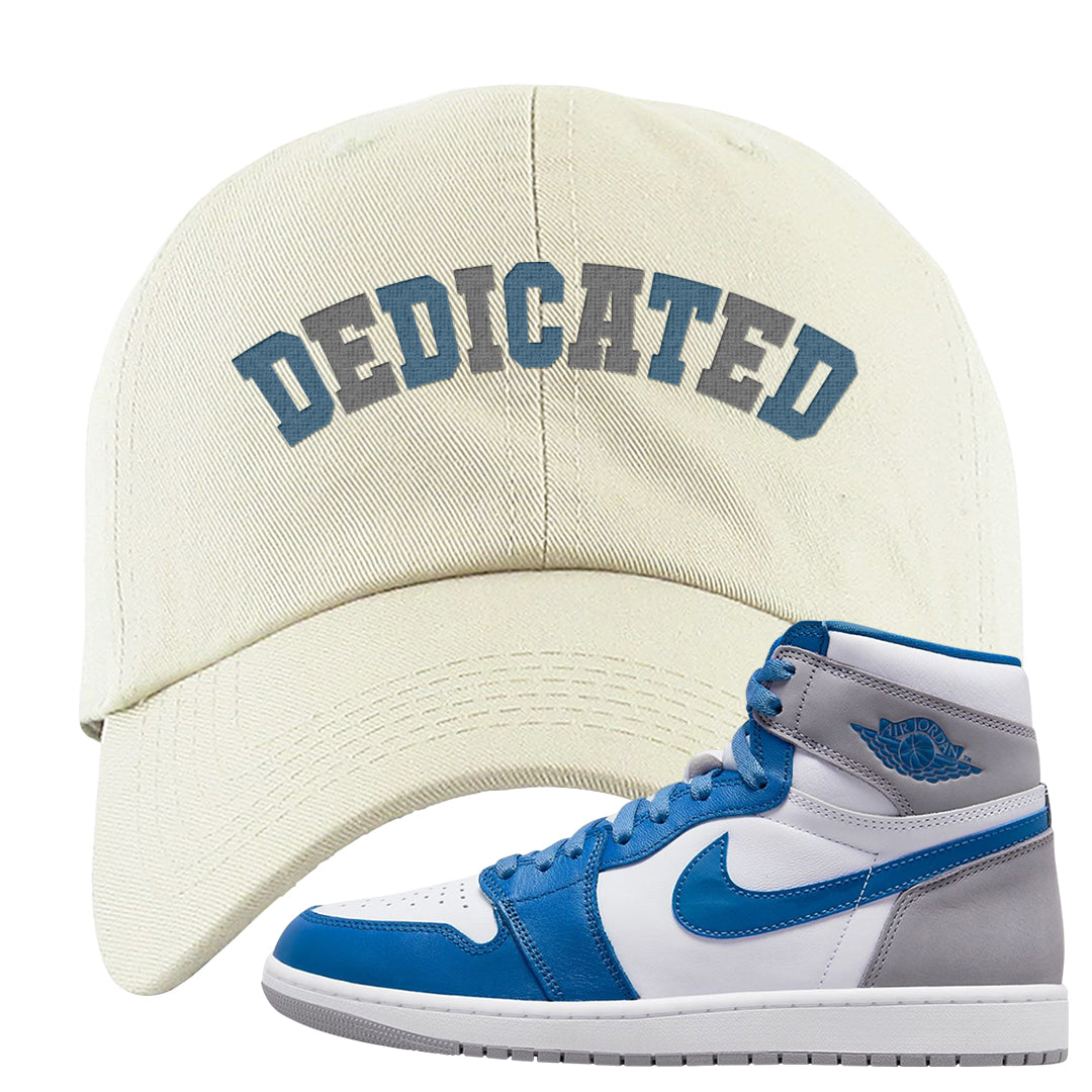 True Blue 1s Dad Hat | Dedicated, White