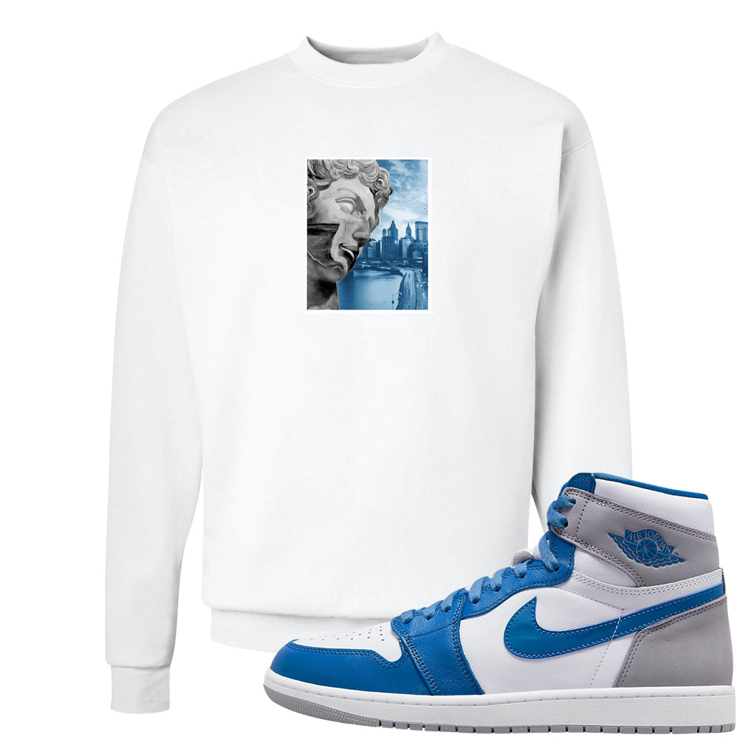True Blue 1s Crewneck Sweatshirt | Miguel, White