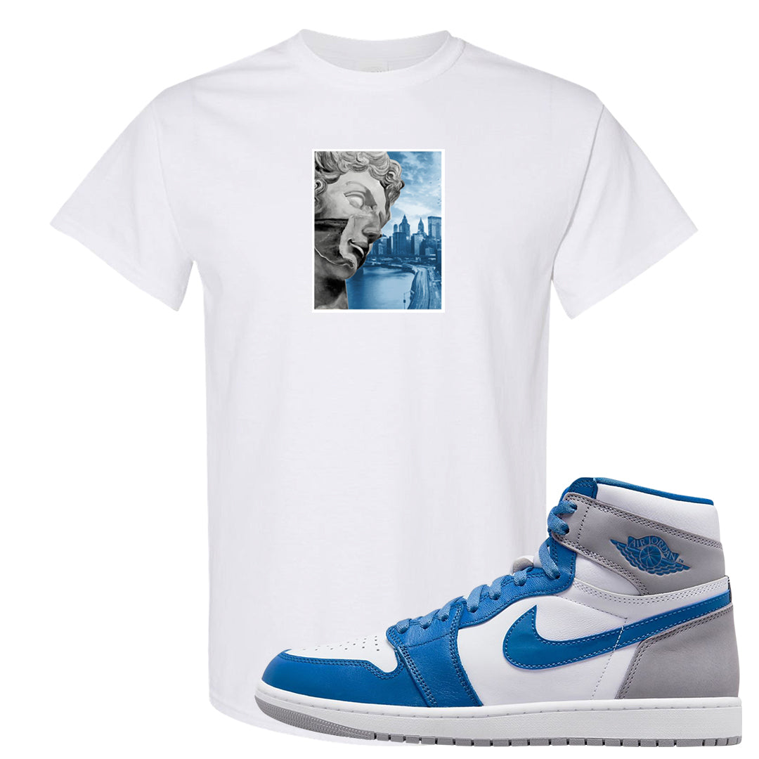 True Blue 1s T Shirt | Miguel, White