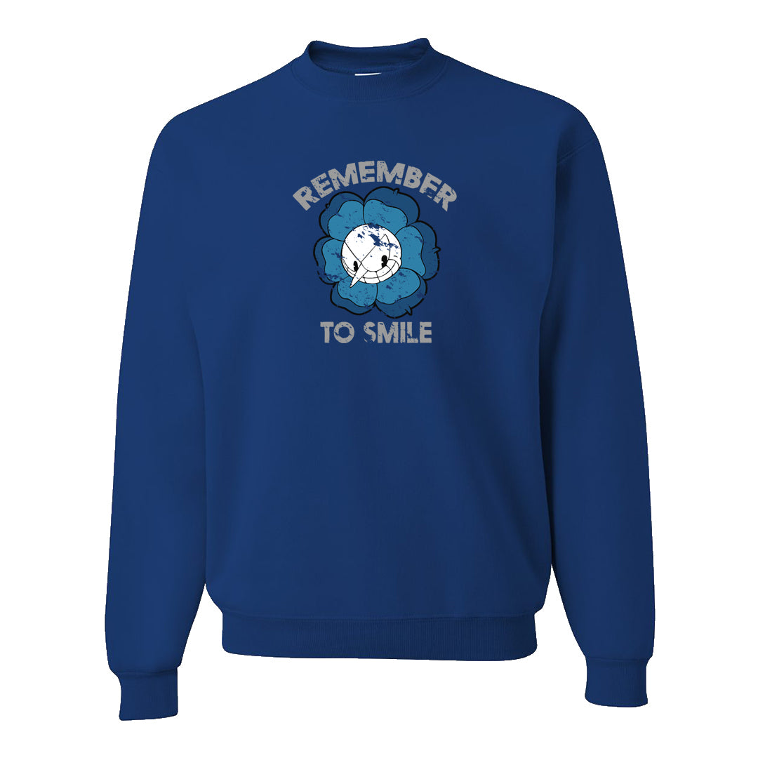 True Blue 1s Crewneck Sweatshirt | Remember To Smile, Royal