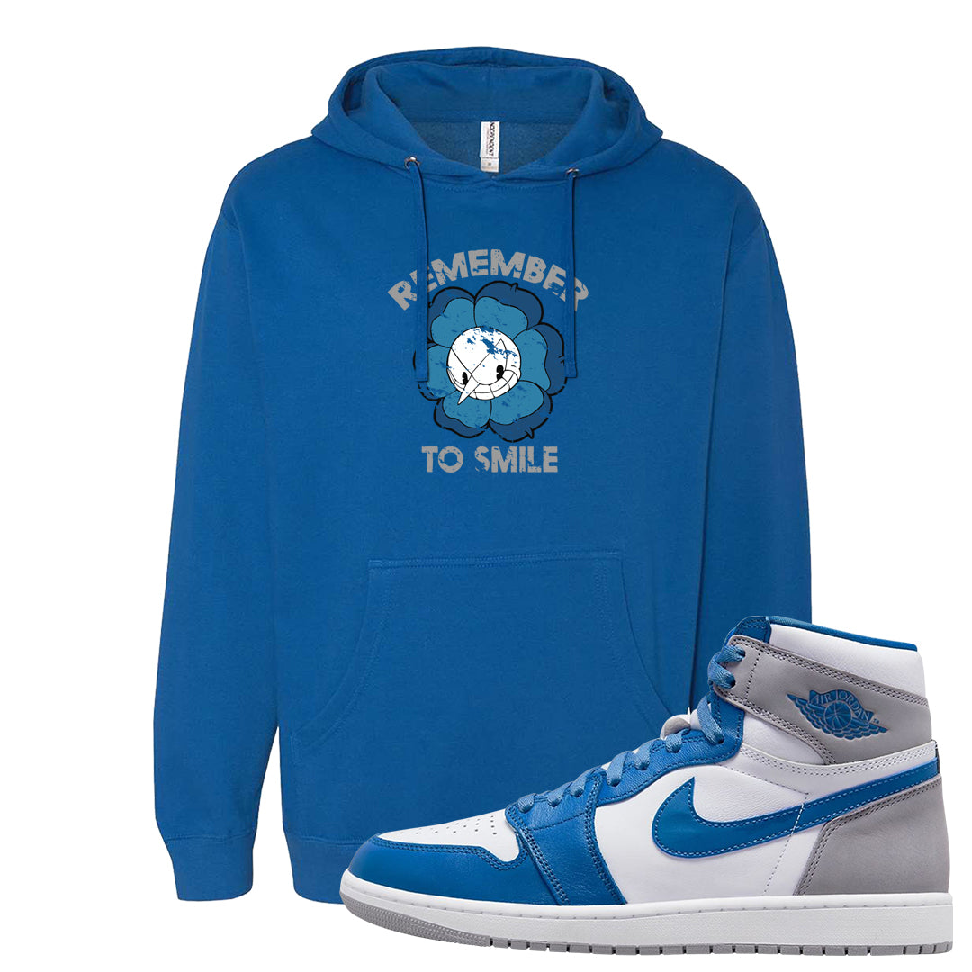 True Blue 1s Hoodie | Remember To Smile, Royal