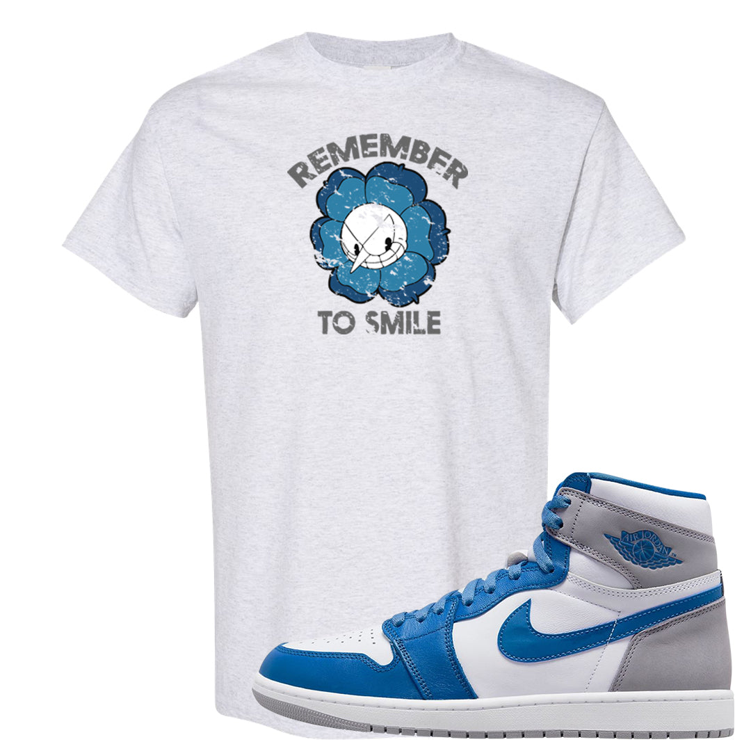 True Blue 1s T Shirt | Remember To Smile, Ash
