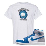 True Blue 1s T Shirt | Remember To Smile, Ash