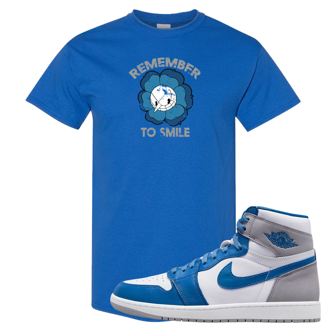 True Blue 1s T Shirt | Remember To Smile, Royal