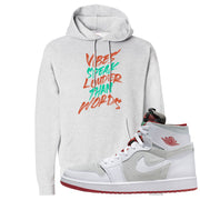 Hare CMFT Zoom 1s Hoodie | Vibes Speak Louder Than Words, Ash