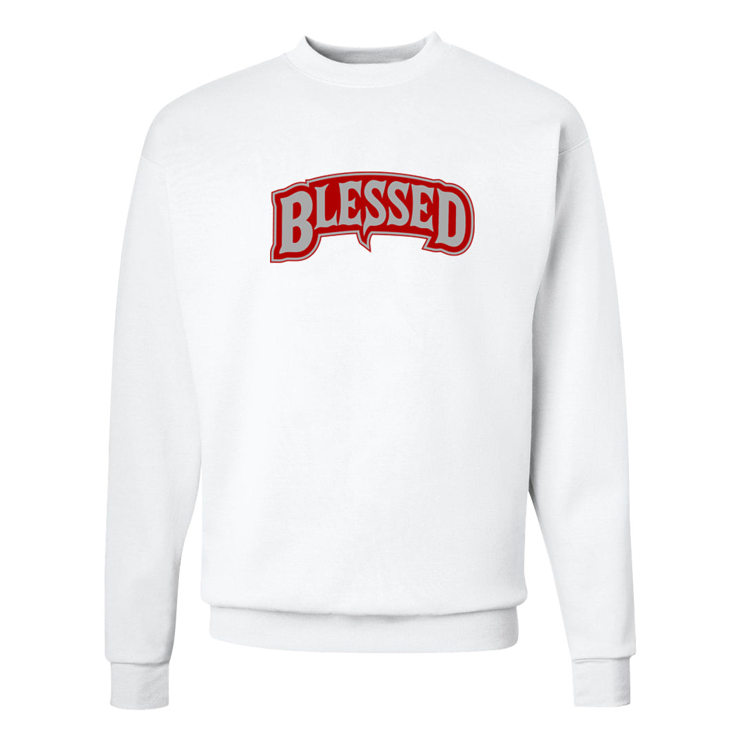 Valentine's Day CMFT Zoom 1s Crewneck Sweatshirt | Blessed Arch, White