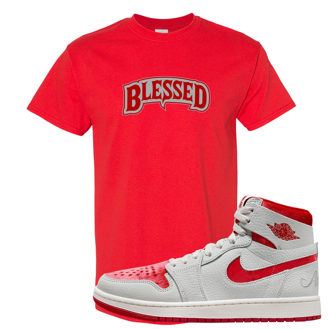 Valentine's Day CMFT Zoom 1s T Shirt | Blessed Arch, Red