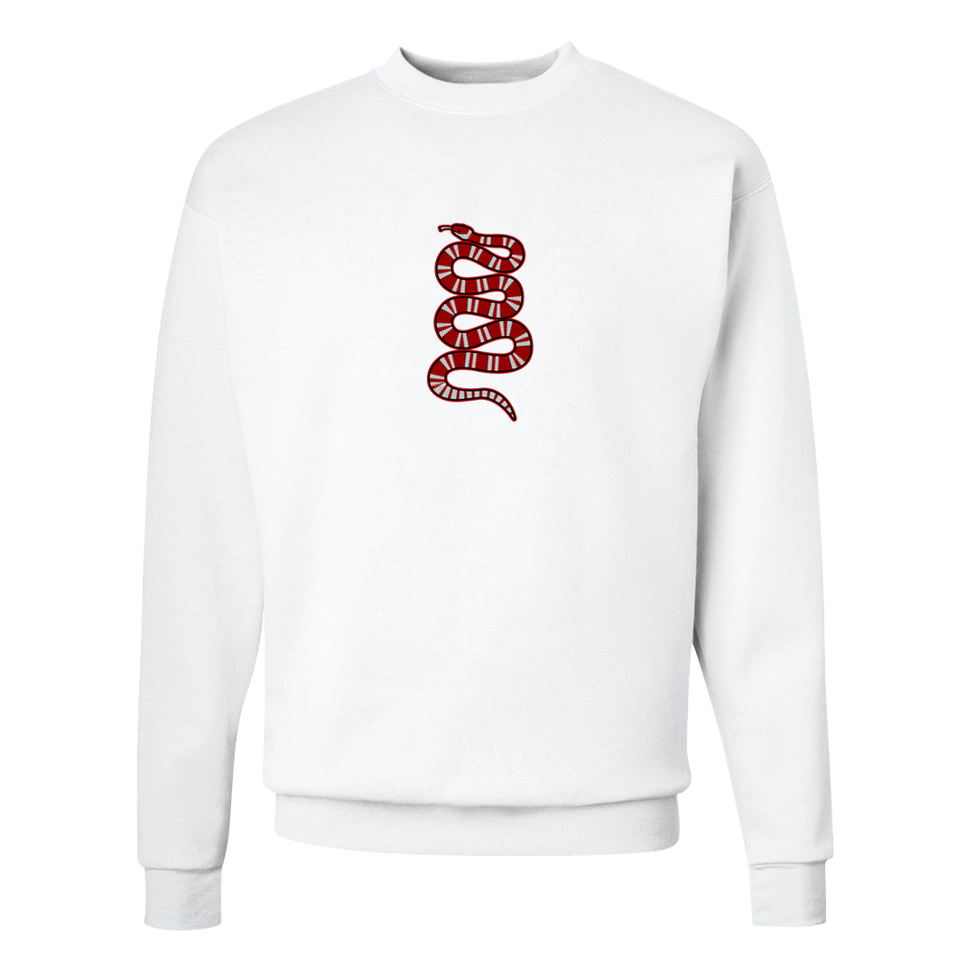 Valentine's Day CMFT Zoom 1s Crewneck Sweatshirt | Coiled Snake, White