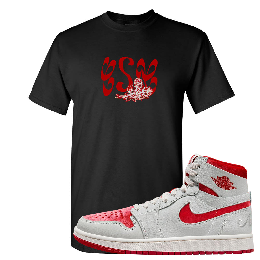 Valentine's Day CMFT Zoom 1s T Shirt | Certified Sneakerhead, Black