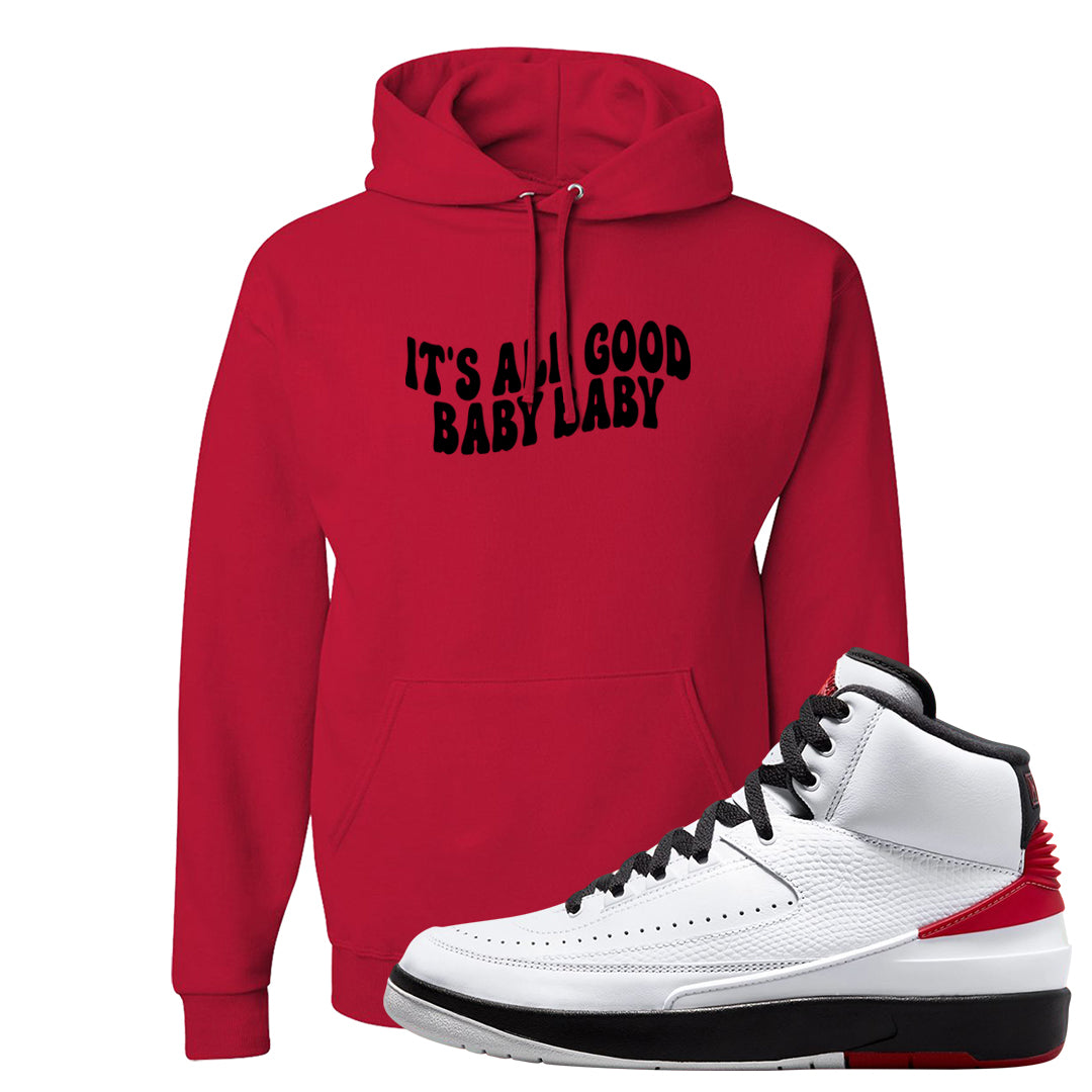 Chicago 2s Hoodie | All Good Baby, Red