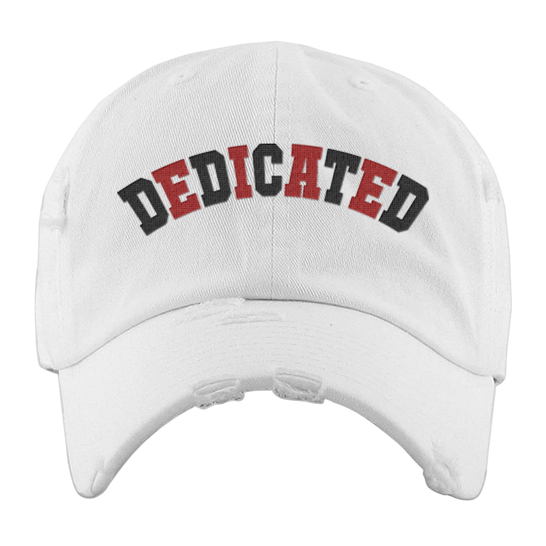 Chicago 2s Distressed Dad Hat | Dedicated, White