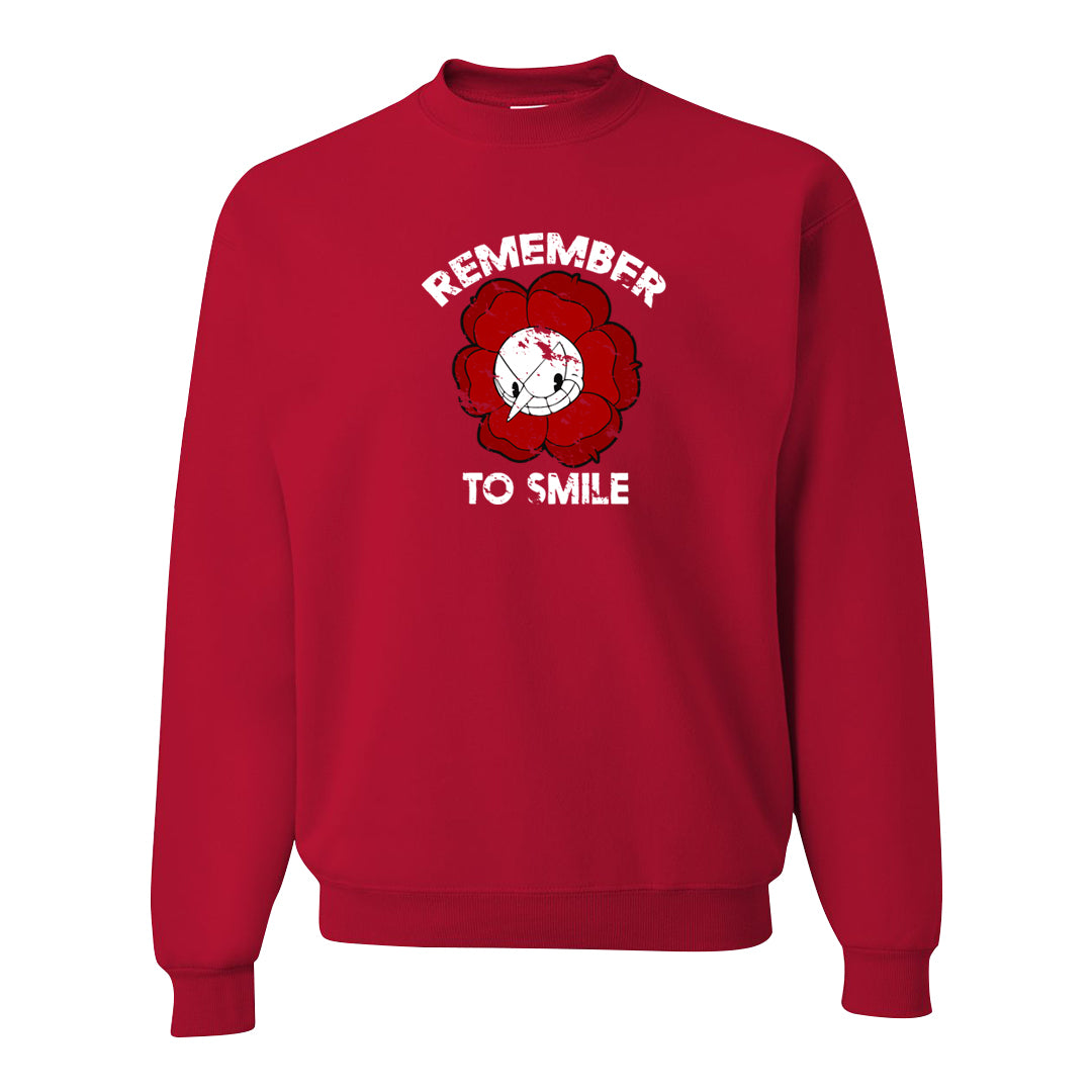 Chicago 2s Crewneck Sweatshirt | Remember To Smile, Red