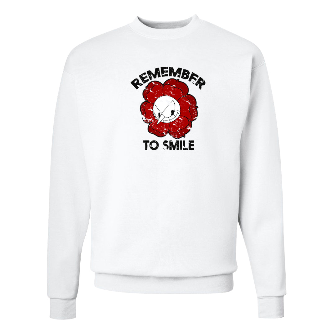 Chicago 2s Crewneck Sweatshirt | Remember To Smile, White