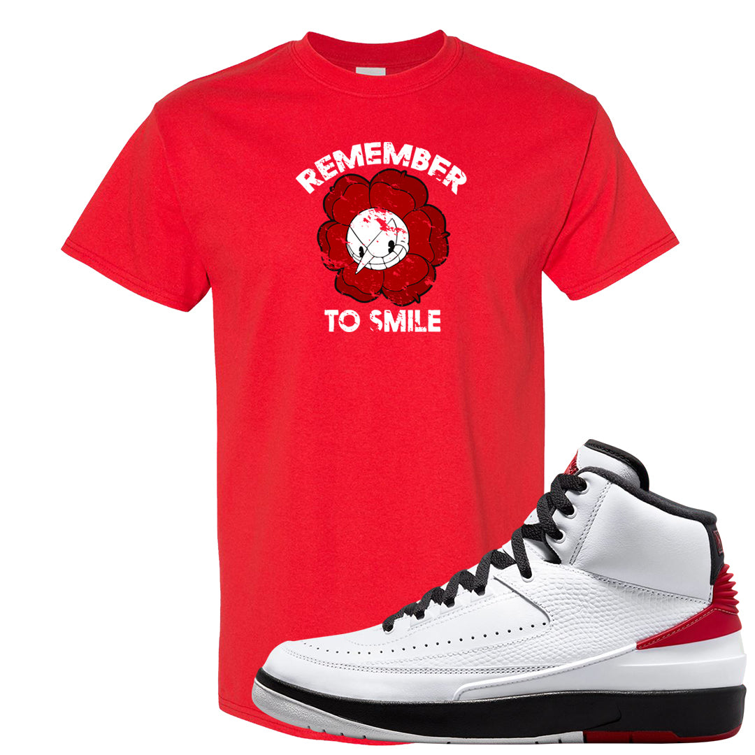 Chicago 2s T Shirt | Remember To Smile, Red