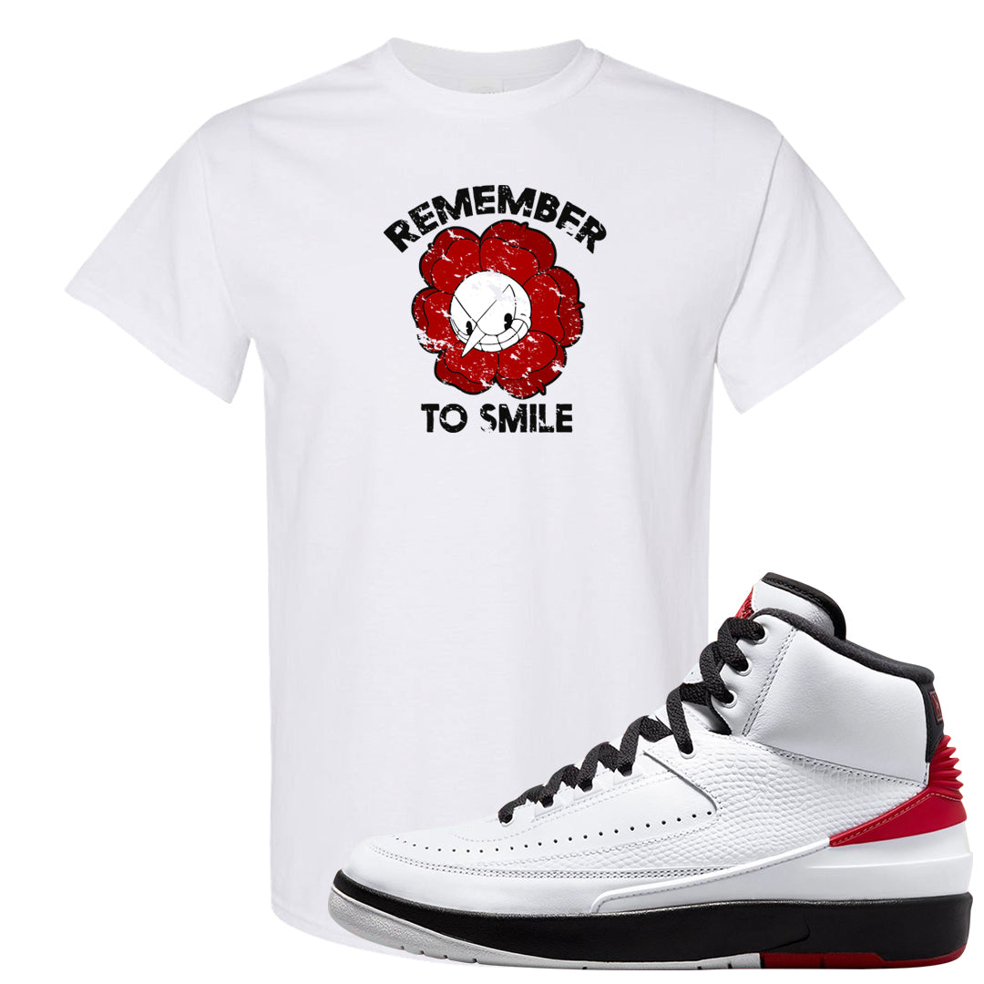Chicago 2s T Shirt | Remember To Smile, White