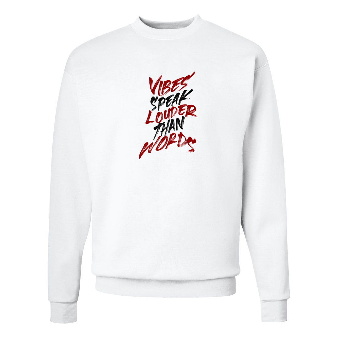 Chicago 2s Crewneck Sweatshirt | Vibes Speak Louder Than Words, White
