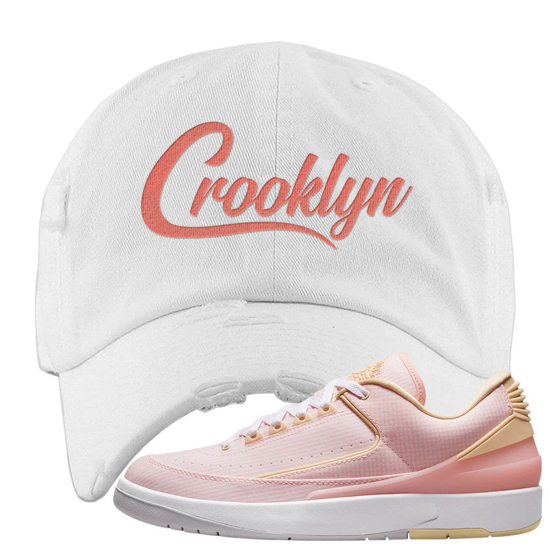 Craft Atmosphere Low 2s Distressed Dad Hat | Crooklyn, White
