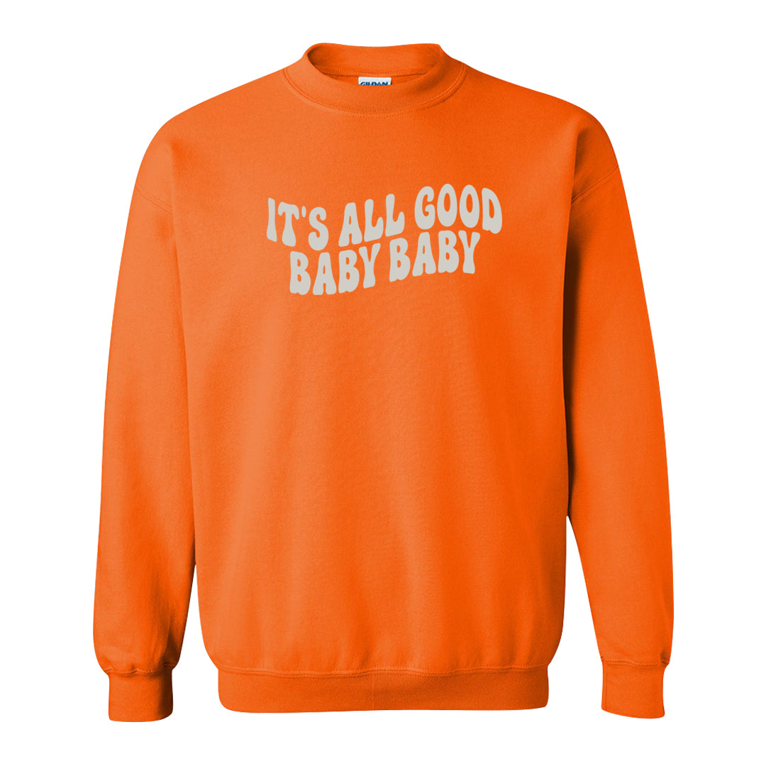 Melon Tint Low Craft 2s Crewneck Sweatshirt | All Good Baby, Safety Orange