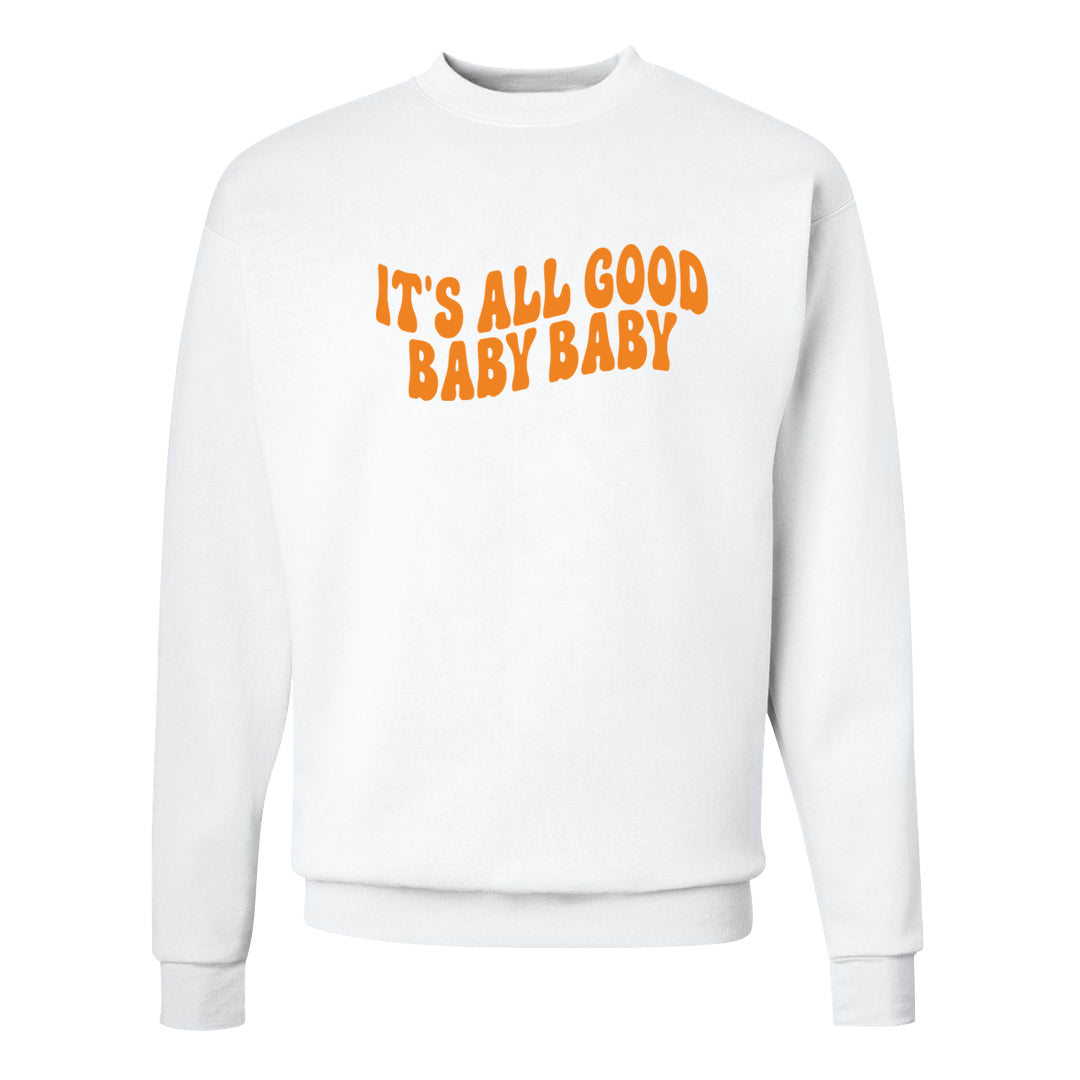 Melon Tint Low Craft 2s Crewneck Sweatshirt | All Good Baby, White