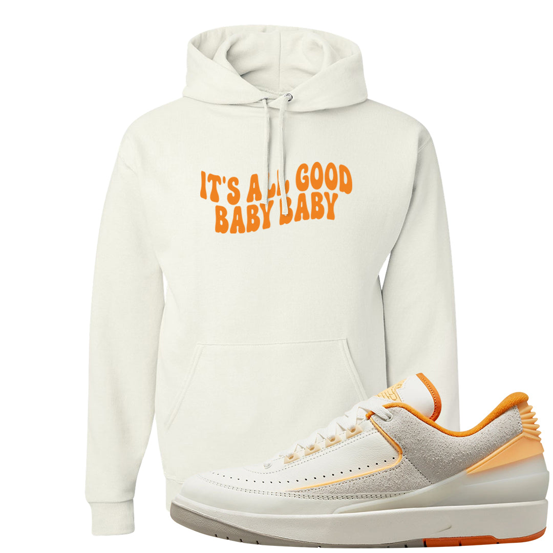 Melon Tint Low Craft 2s Hoodie | All Good Baby, White