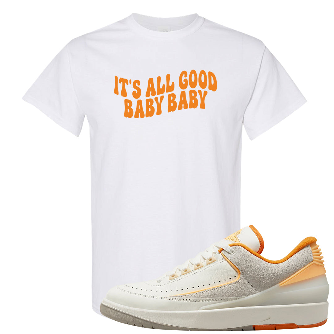 Melon Tint Low Craft 2s T Shirt | All Good Baby, White