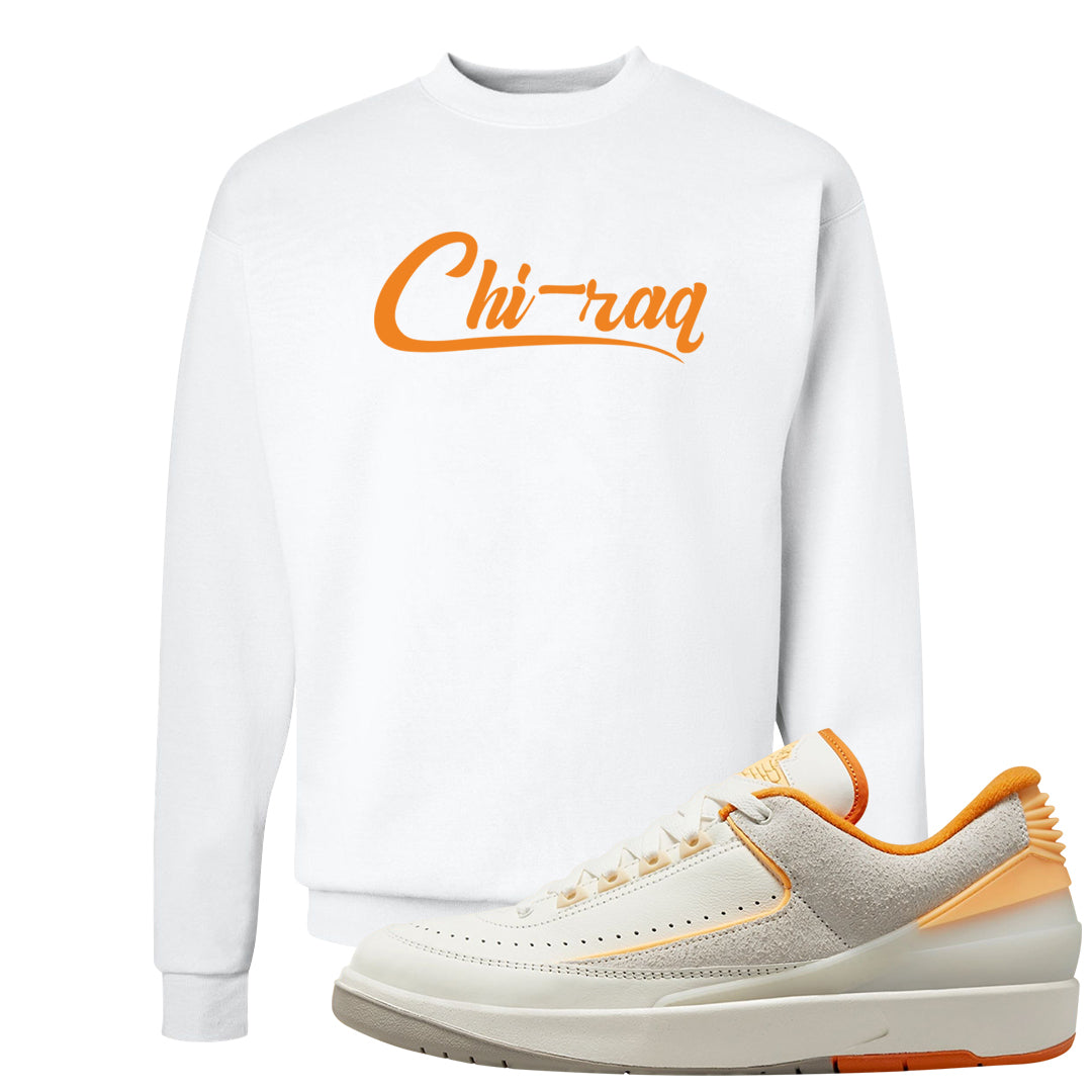 Melon Tint Low Craft 2s Crewneck Sweatshirt | Chiraq, White