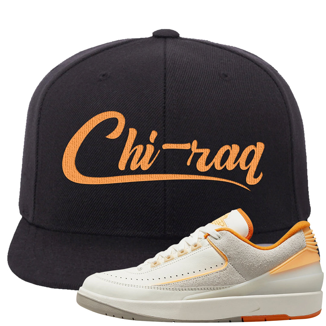 Melon Tint Low Craft 2s Snapback Hat | Chiraq, Black