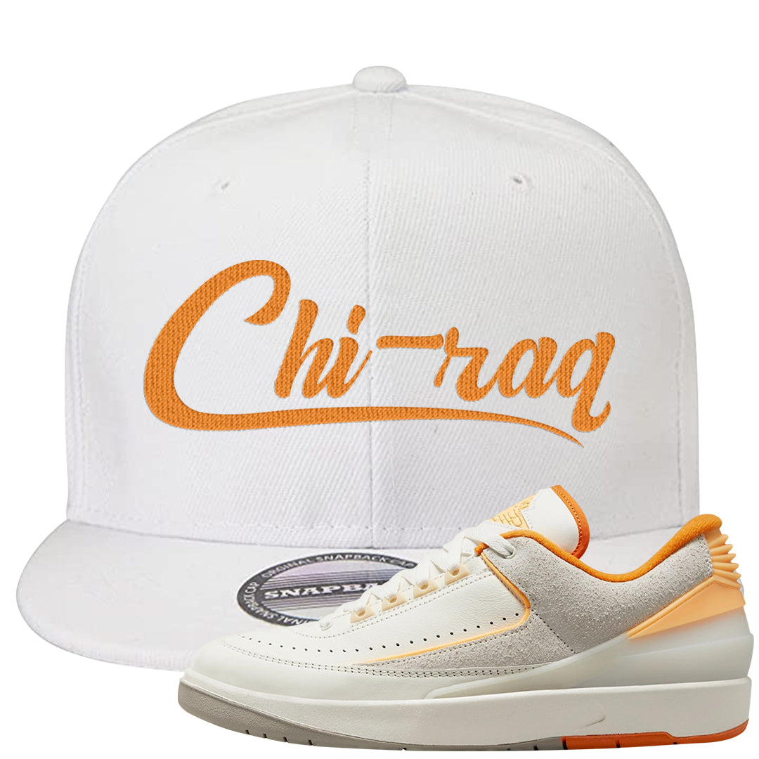 Melon Tint Low Craft 2s Snapback Hat | Chiraq, White
