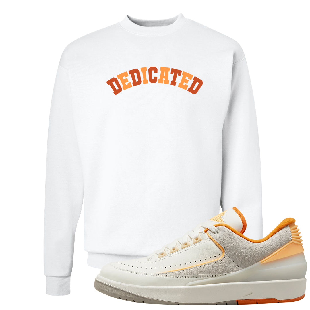 Melon Tint Low Craft 2s Crewneck Sweatshirt | Dedicated, White