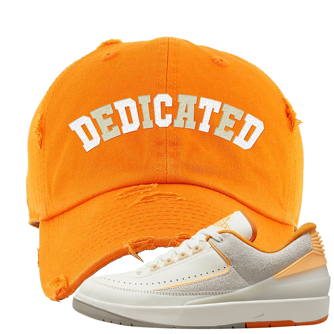Melon Tint Low Craft 2s Distressed Dad Hat | Dedicated, Orange