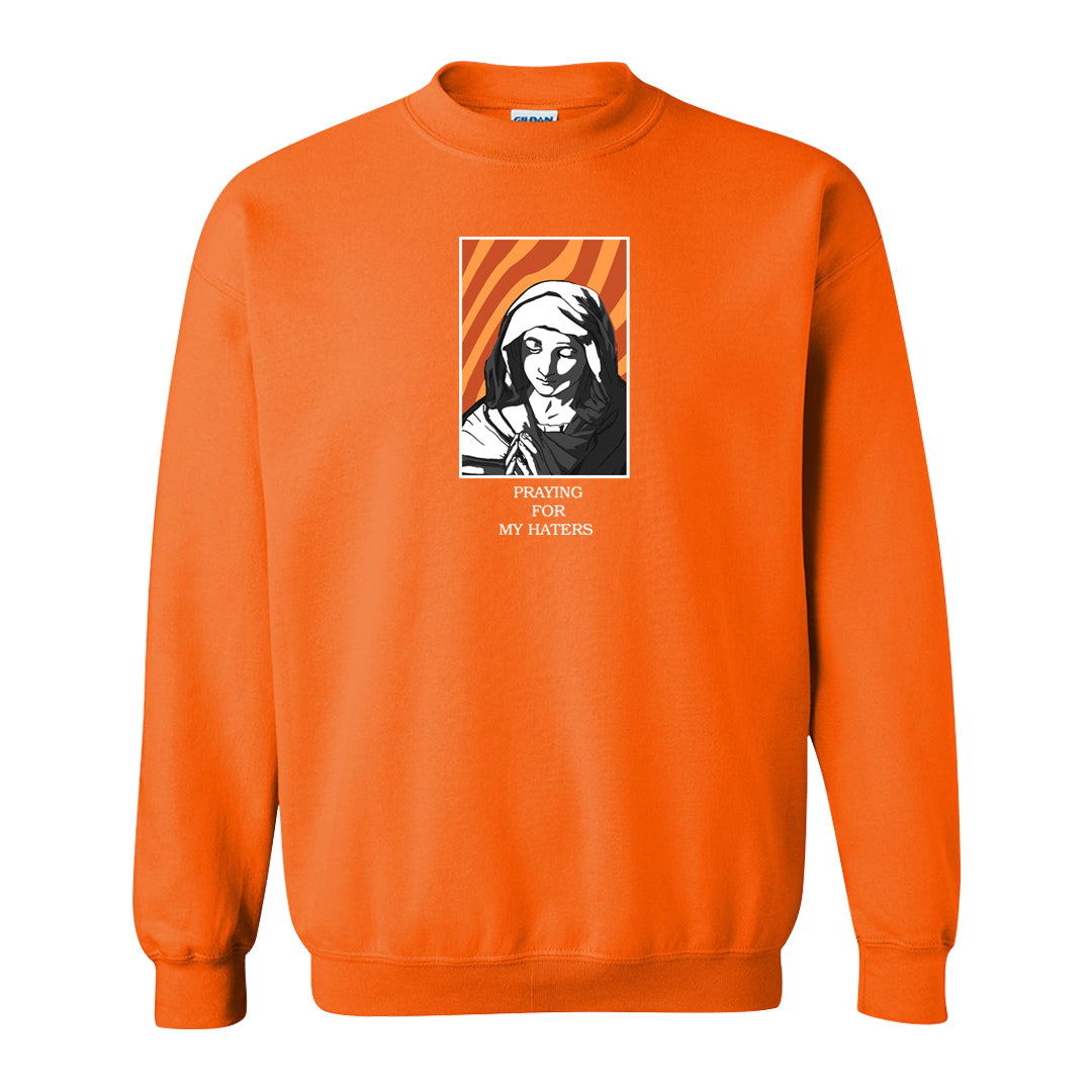 Melon Tint Low Craft 2s Crewneck Sweatshirt | God Told Me, Safety Orange