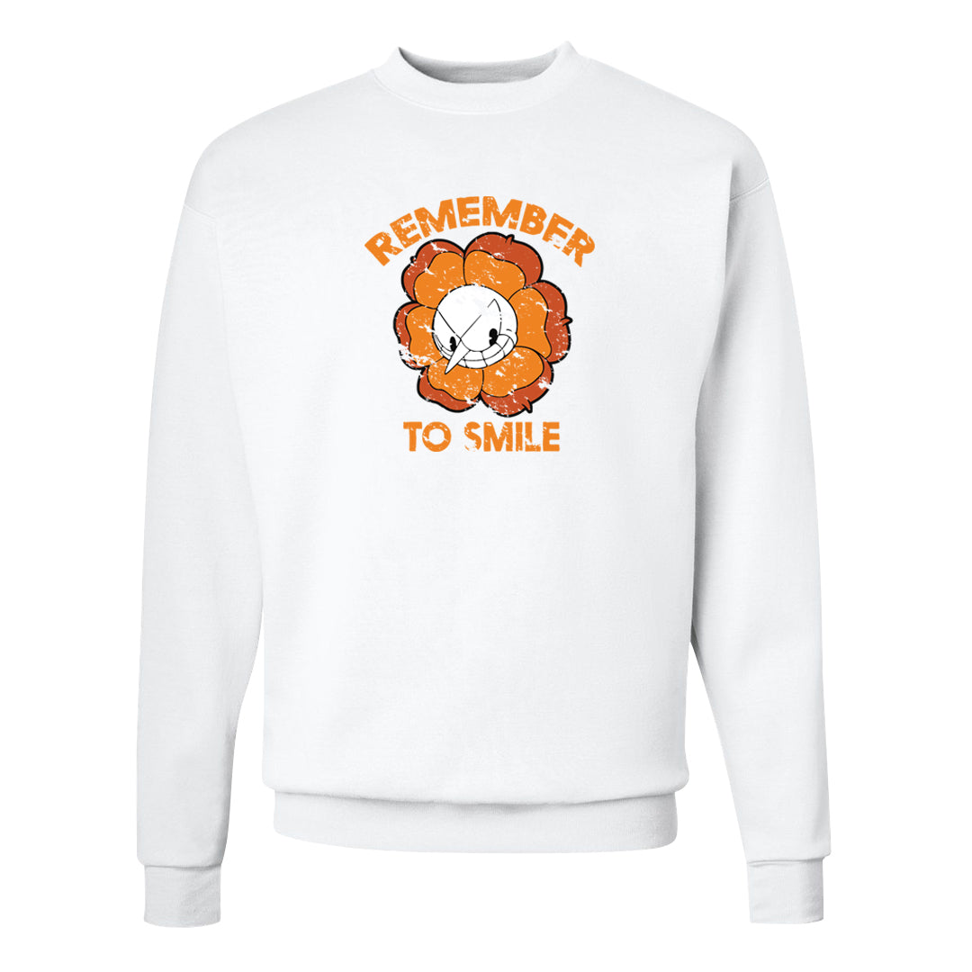 Melon Tint Low Craft 2s Crewneck Sweatshirt | Remember To Smile, White
