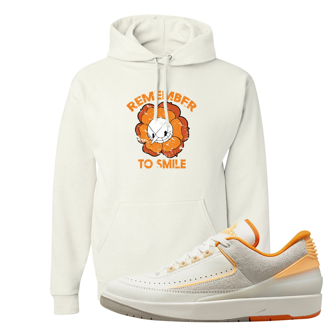 Melon Tint Low Craft 2s Hoodie | Remember To Smile, White