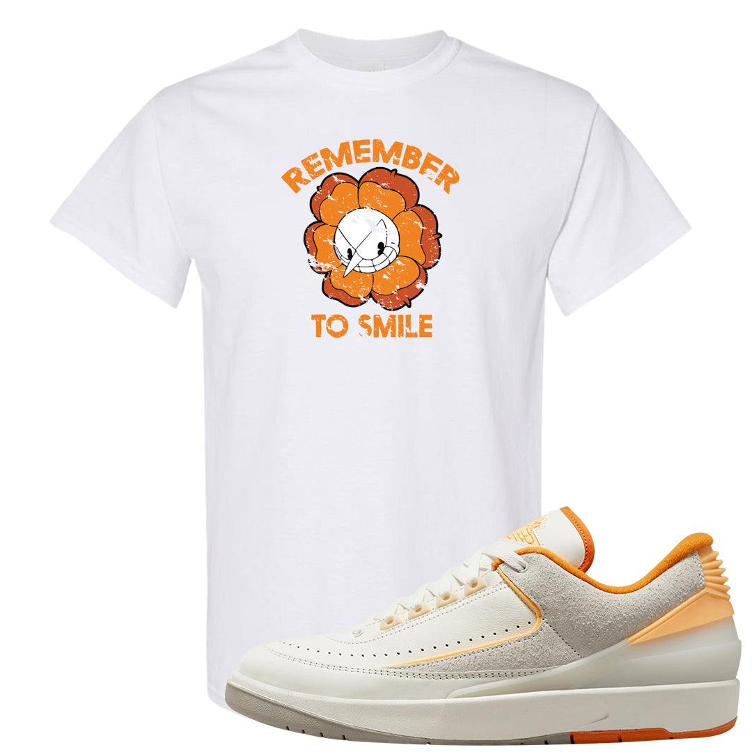 Melon Tint Low Craft 2s T Shirt | Remember To Smile, White