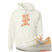 Melon Tint Low Craft 2s Hoodie | Vibes Speak Louder Than Words, White