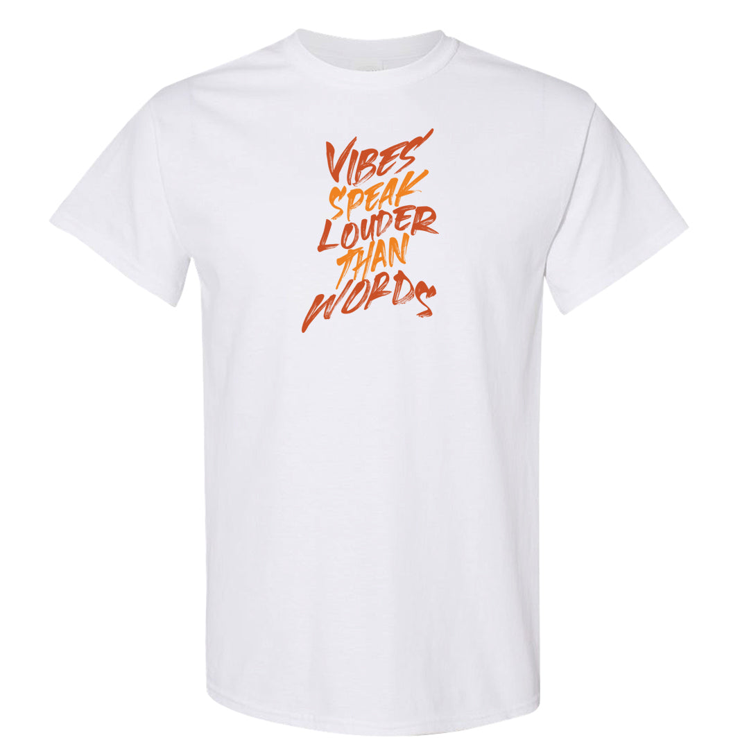 Melon Tint Low Craft 2s T Shirt | Vibes Speak Louder Than Words, White