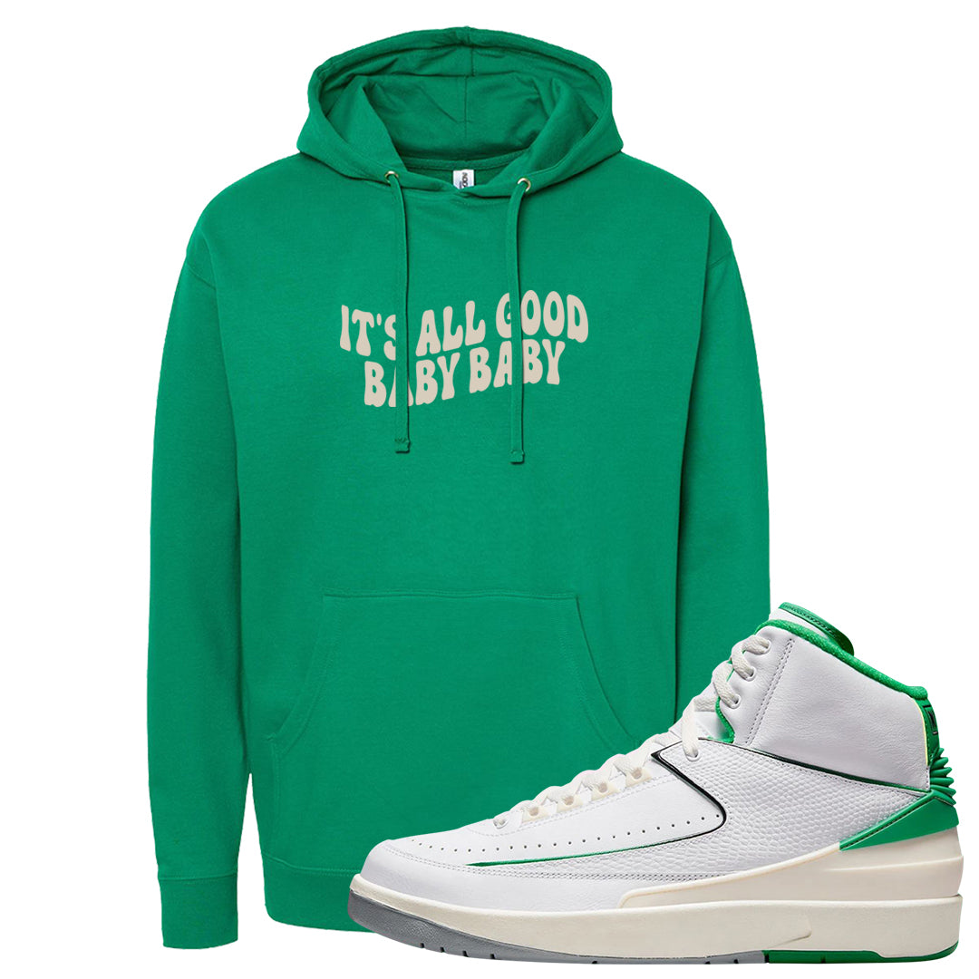 Lucky Green 2s Hoodie | All Good Baby, Kelly Green