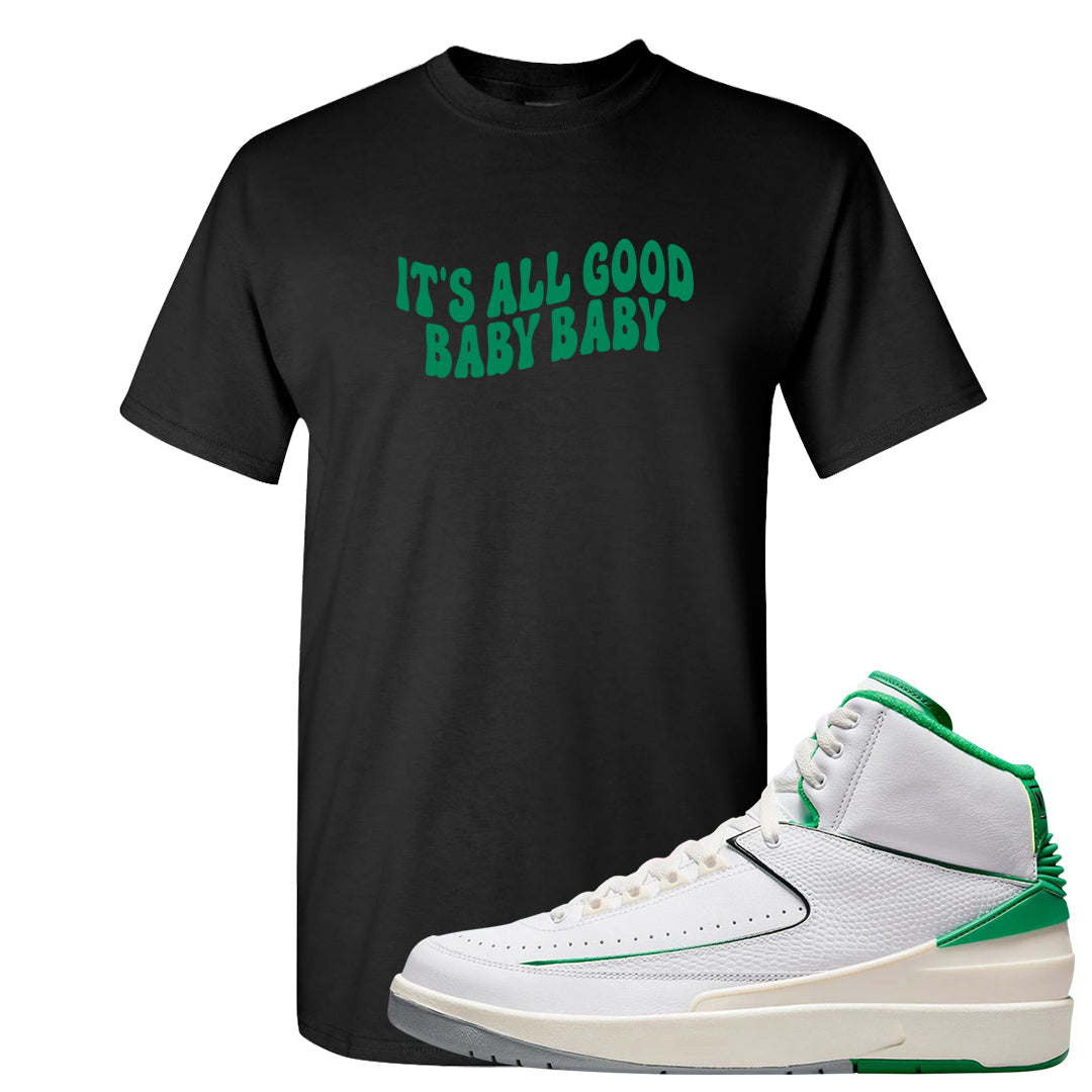 Lucky Green 2s T Shirt | All Good Baby, Black