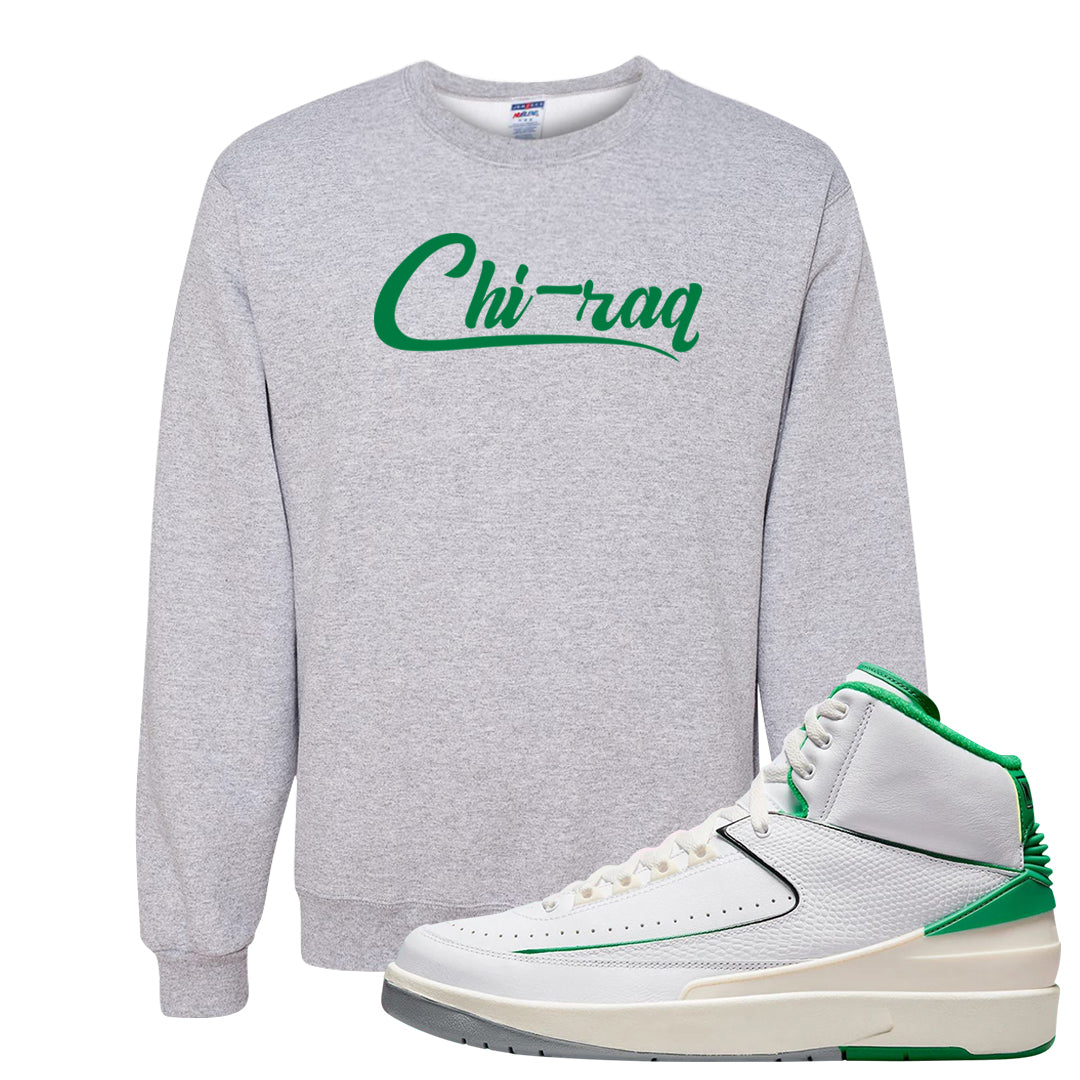 Lucky Green 2s Crewneck Sweatshirt | Chiraq, Ash