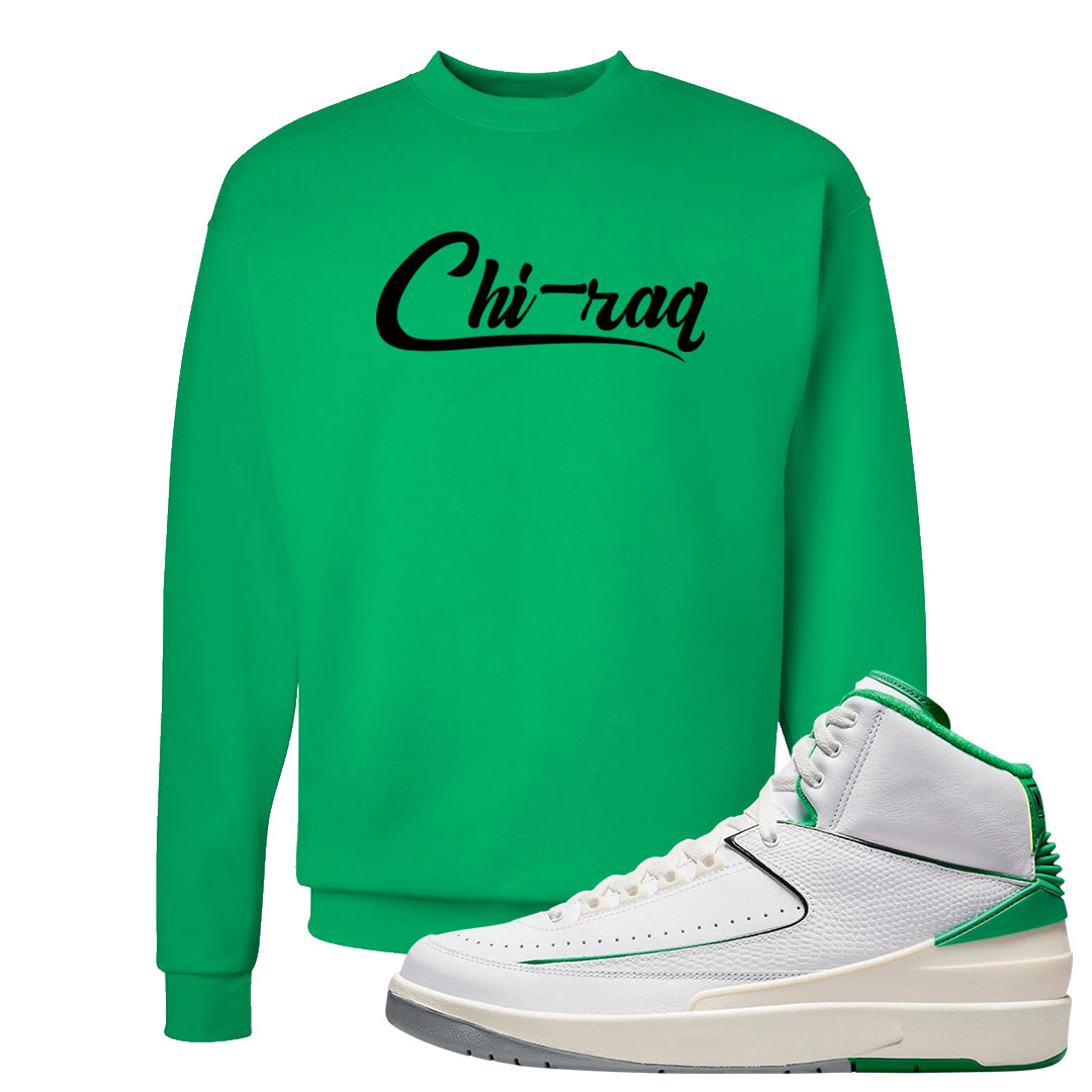 Lucky Green 2s Crewneck Sweatshirt | Chiraq, Kelly Green