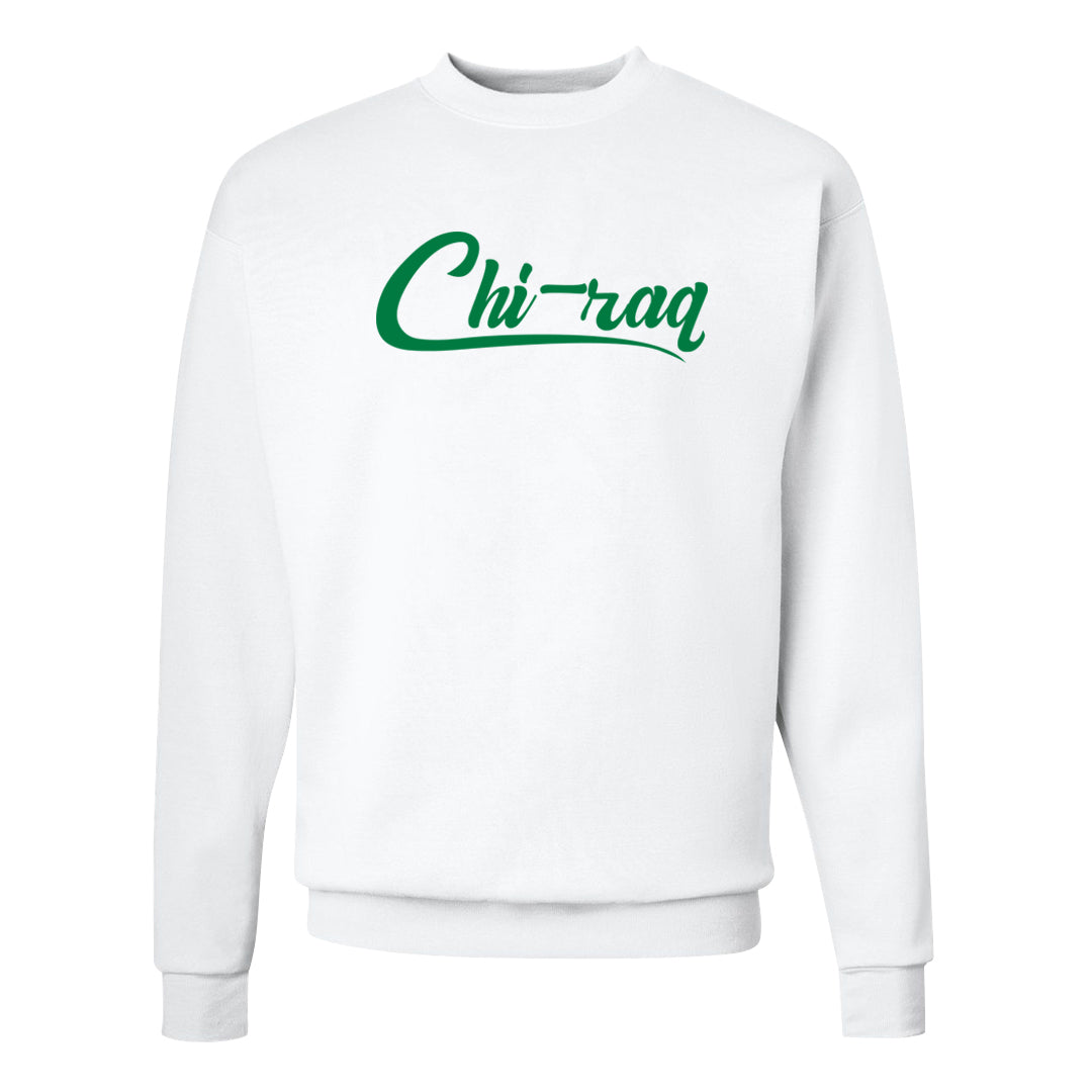 Lucky Green 2s Crewneck Sweatshirt | Chiraq, White